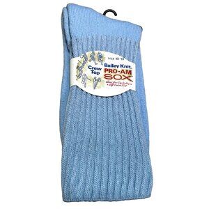 NWT BLUE VINTAGE CREW SOCKS SIZE 10-13 BAILEY KNIT PRO AM MENS